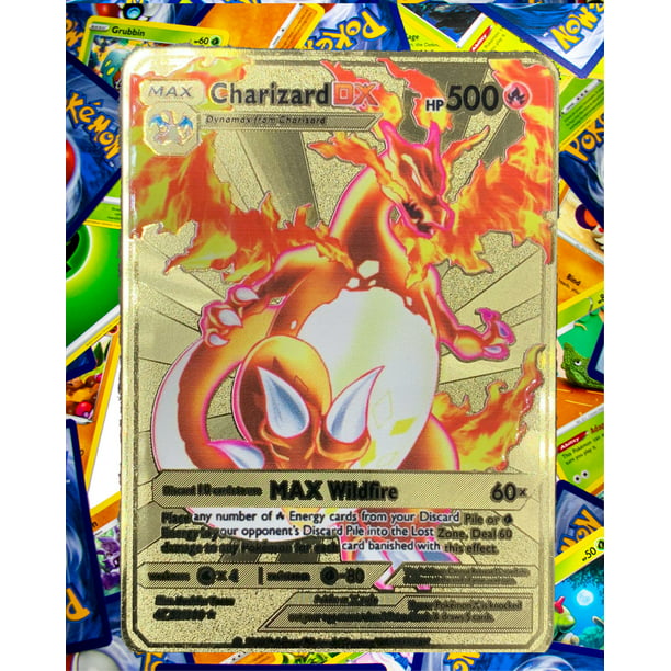 Metal GOLD Charmander Bulbasaur Squirtle Custom Pokemon Go Trading Card